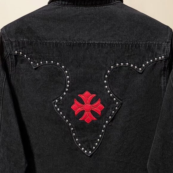 Chrome Hearts Cross-Stitch Patch Denim Jacket - Picture 8 of 10